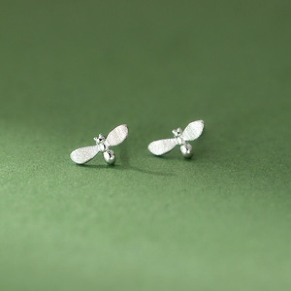A45820 s925 sterling silver trendy sweet bee stud earrings