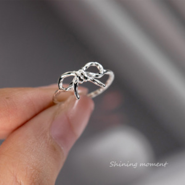 A44513 s925 sterling silver butterfly fashion sweet ring