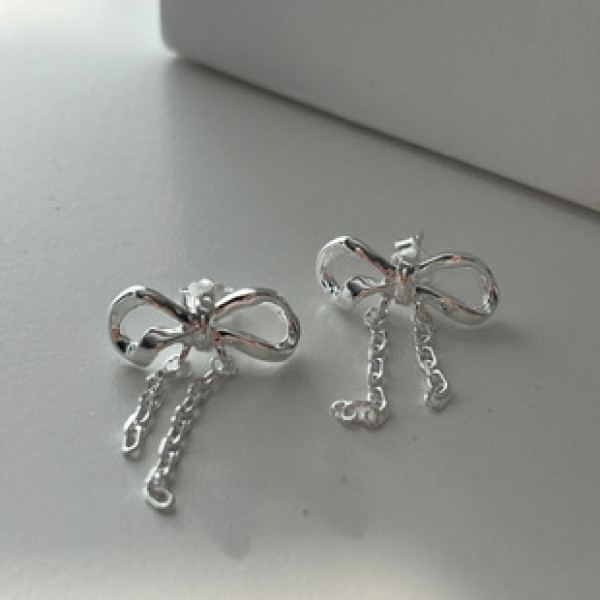 A43227 sterling silver butterfly stud earrings simple elegant earrings