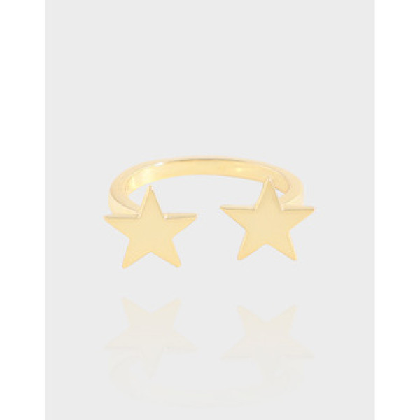 A39391 design geometric stars adjustable sterling silver s925 ring