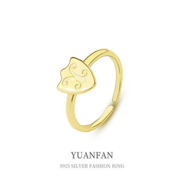 A37574 sterling silver unique design vintage adjustable ring