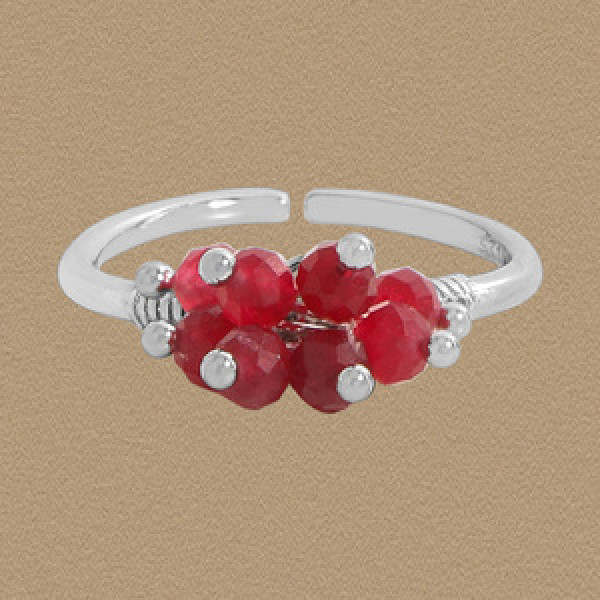 A45896 simple crystal adjustable sterling silver s925 ring