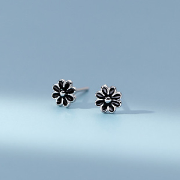 A39549 s925 sterling silver sun stud design elegant earrings