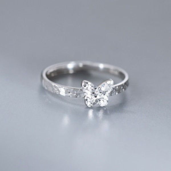 A46237 s925 sterling silver sweet dainty butterfly ring