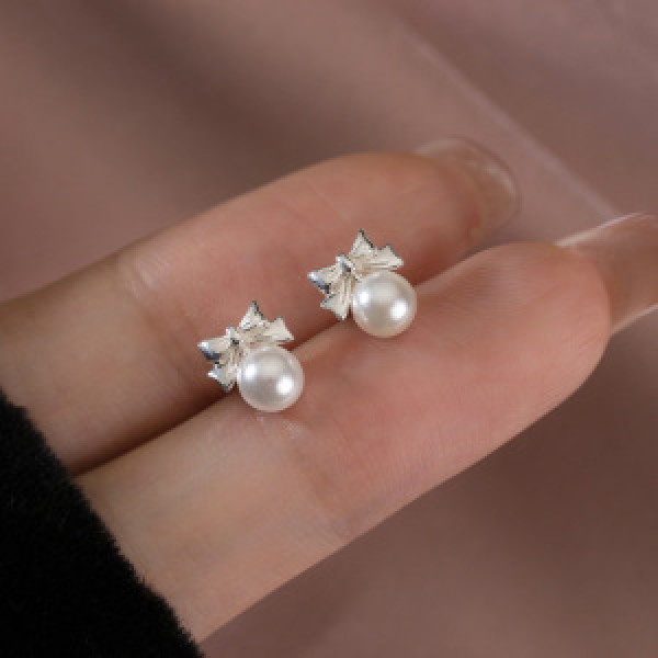 A44518 s925 sterling silver sweet butterfly cute earrings