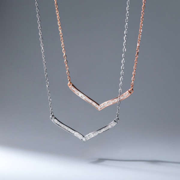A43242 s925 sterling silver hollowed fashion necklace