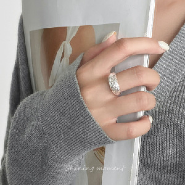 A46241 s925 sterling silver simple wide ring
