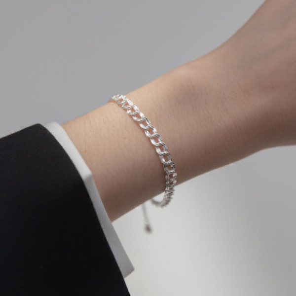 A37181 s925 sterling silver charm bracelet