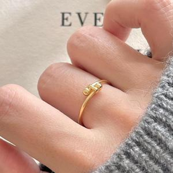 A45182 sterling silver simple fashion adjustable ring