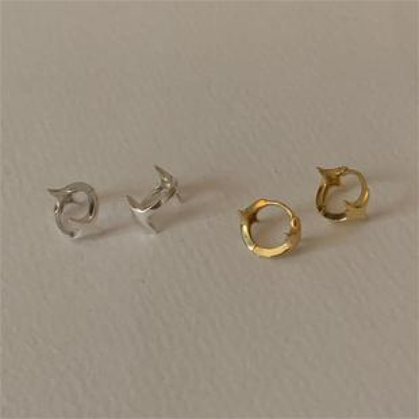 A41276 sterling silver stars stud fashion elegant simple earrings