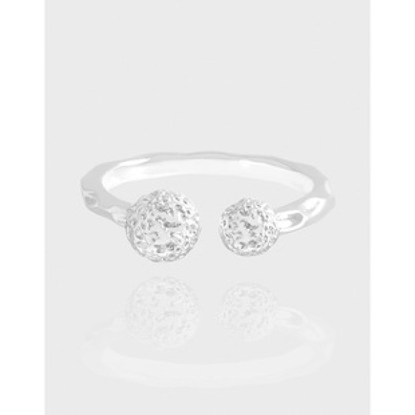 A42784 design wrinkled ball sterling silver s925 ring