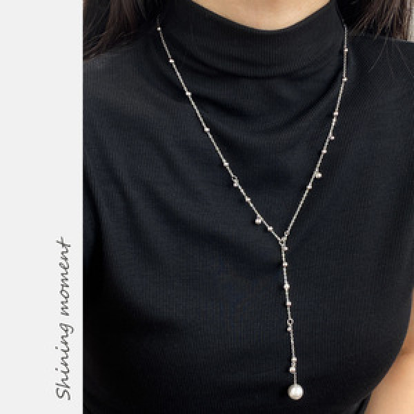 A43809 s925 sterling silver trendy sweet necklace