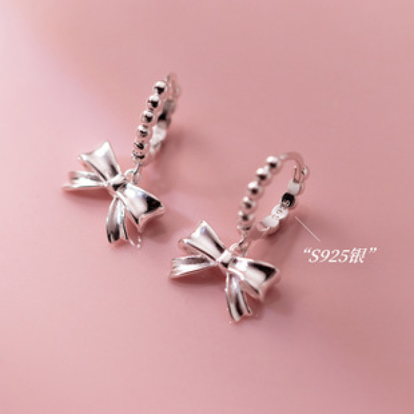 A37972 s925 sterling silver butterfly sweet dainty earrings
