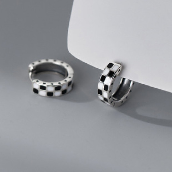 A38241 s925 sterling silver thai vintage design unique earrings