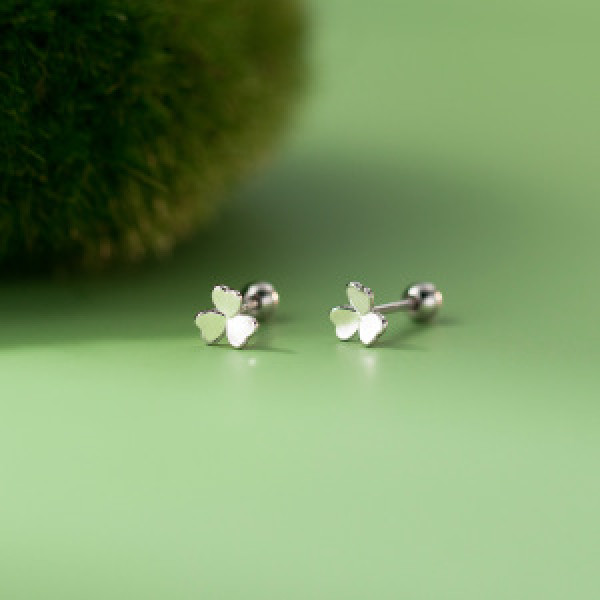 A46397 s925 sterling silver simple elegant stud earrings