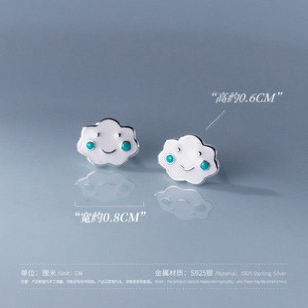 A38177 s925 sterling silver sweet stud cute earrings