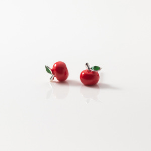 A44789 s925 silver stud simple unique cute earrings