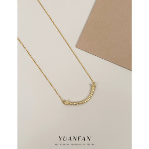 A43612 s925 sterling silver unique smilingface necklace