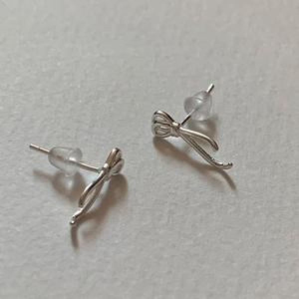 A44323 sterling silver butterfly stud simple elegant earrings