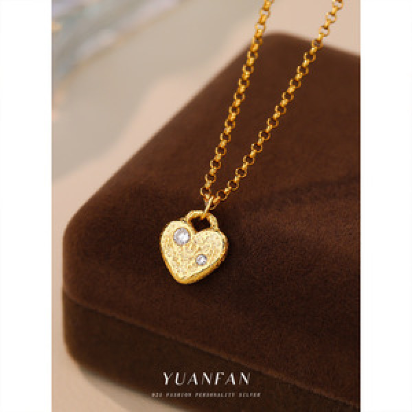A43619 heart s925 sterling silver necklace