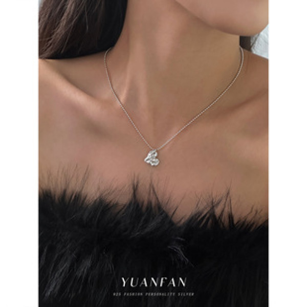 A43024 s925 sterling silver grade heart unique heartshape necklace