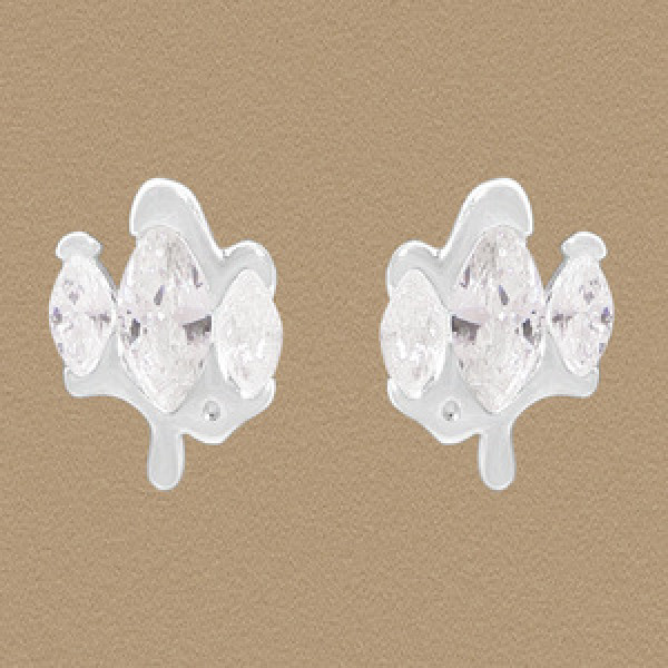A45087 cubic zirconia stud sterling silver s925 earrings