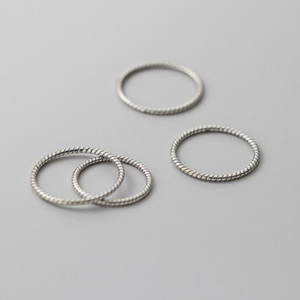 A43814 s925 sterling silver trendy sweet unique twist ring