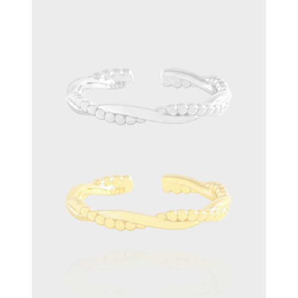 A41734 design bead sterling silver s925 ring