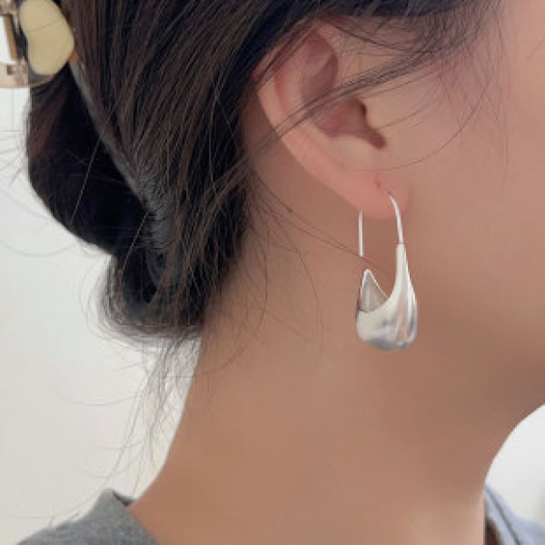 A41017 sterling silver simple fashion earrings