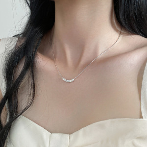 A46322 s925 silver simple necklace