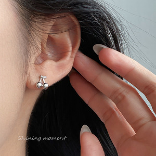 A43470 s925 silver stud fashion sweet trendy cute earrings
