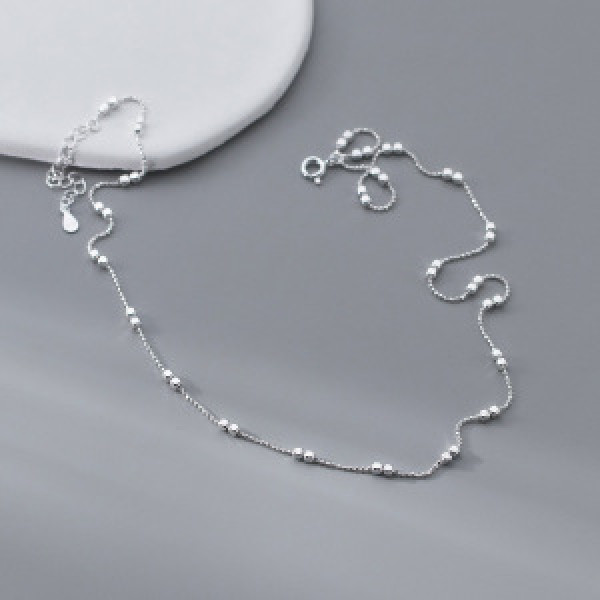 A46403 s925 silver simple elegant square necklace