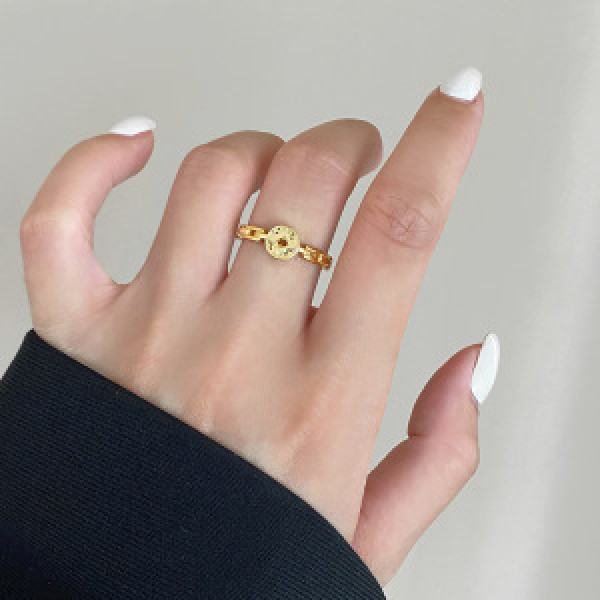 A46239 silver simple hot copper ring