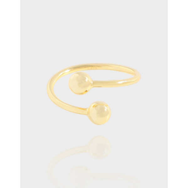 A39390 design minimalist geometric bar ball sterling silver s925 ring