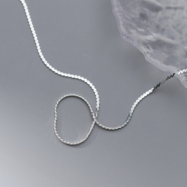 A44511 s925 silver trendy sweet dainty simple necklace