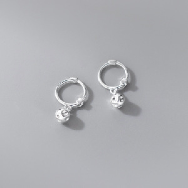 A46310 s925 sterling silver simple elegant ball ear buckle