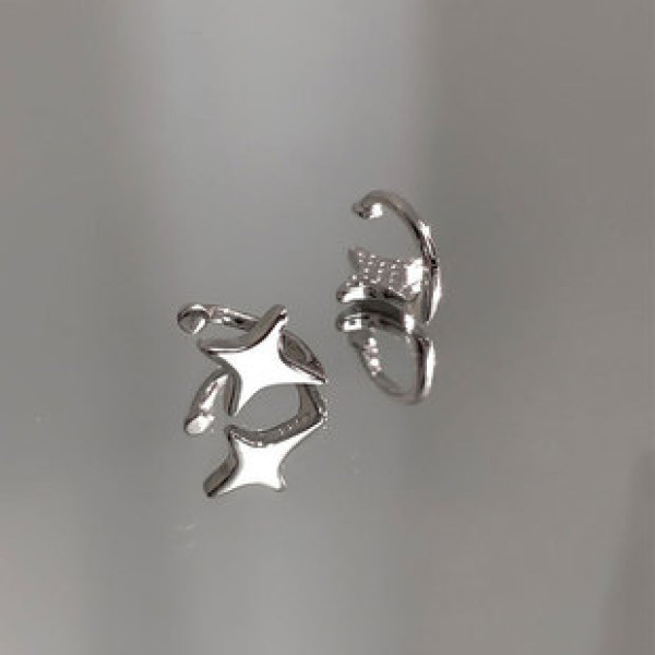 A41372 s925 sterling silver clipon simple piercing earrings