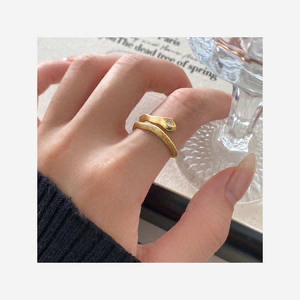 A45987 s925 sterling silver trendy sweet dainty rhinestone ring