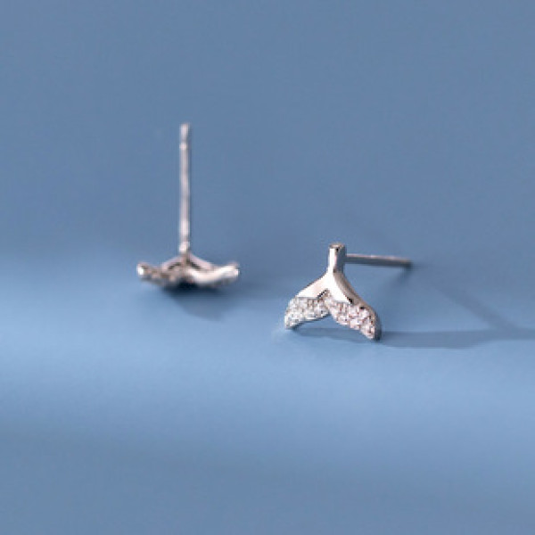 A41313 s925 sterling silver elegant rhinestone stud unique earrings