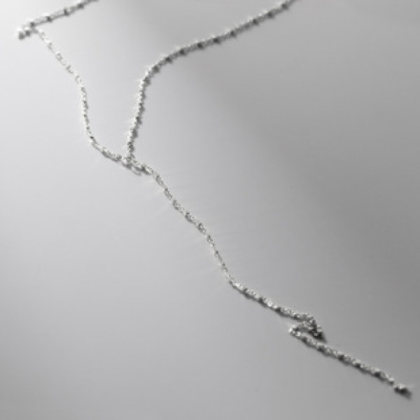 A41383 s925 sterling silver square chain bar sweet