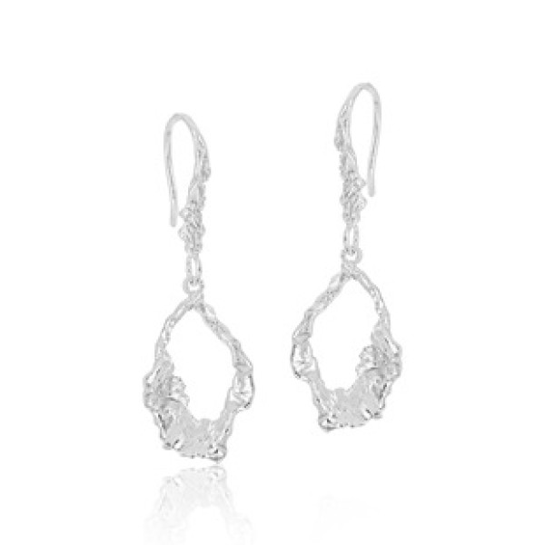 A42366 hollowed s925 sterling silver unique simple elegant earrings