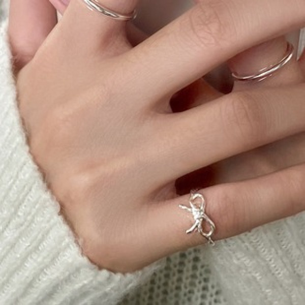 A43405 s925 sterling silver butterfly fashion sweet ring