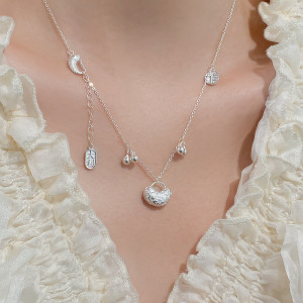 A43873 silver heart necklace