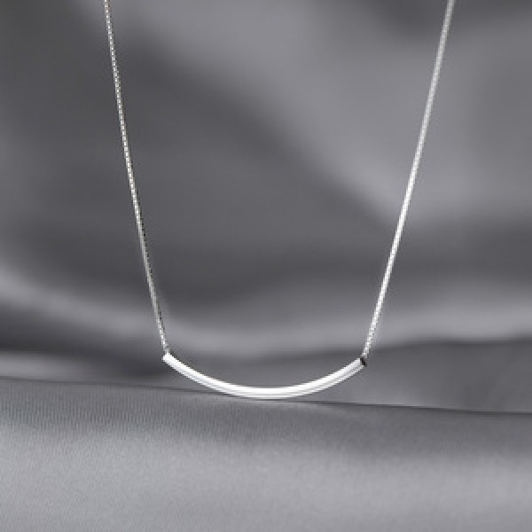 A43782 s925 sterling silver trendy sweet dainty square necklace