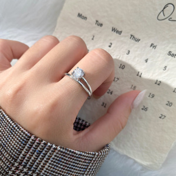 A45154 s925 sterling silver sweet dainty simple ring