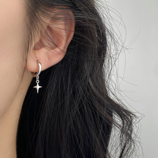 A43806 s925 sterling silver geometric elegant earrings