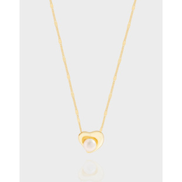 A40321 design heart pearl sterling silver s925 necklace