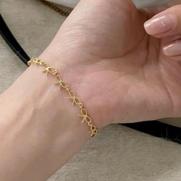 A45758 s925 sterling silver butterfly simple geometric charm bracelet