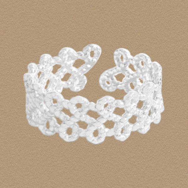 A44643 twist braided sterling silver s925 ring