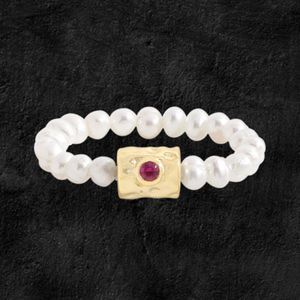 A45070 natural pearl sterling silver s925 ring